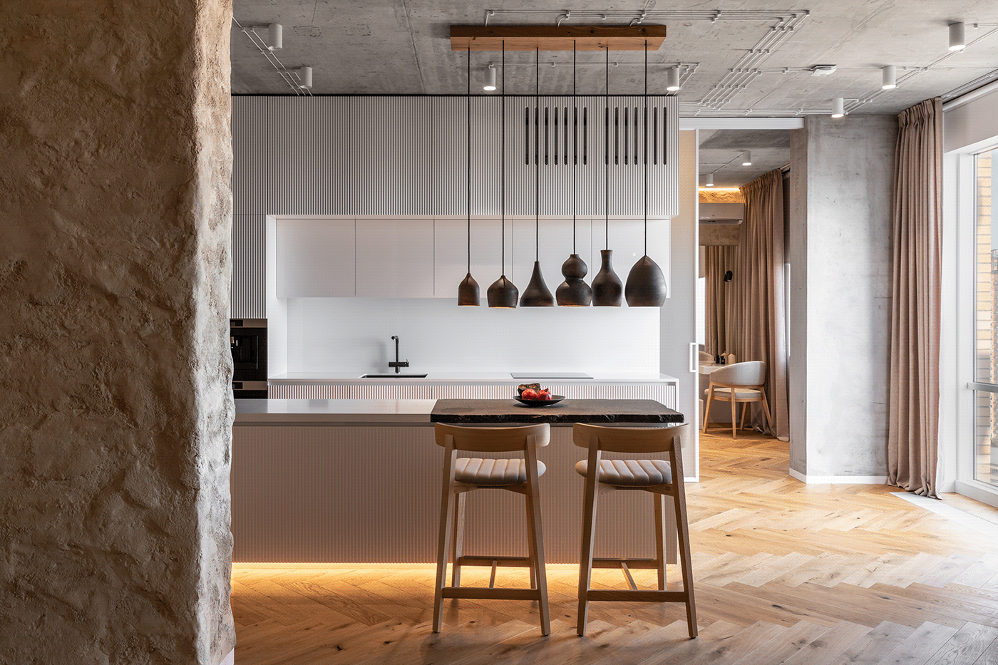 Interior design，apartment，Architecture，Mazanka，