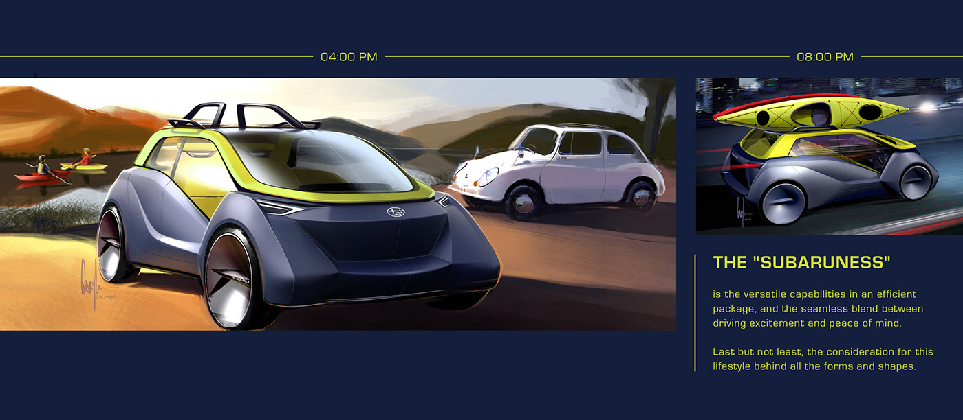 Automobile design，Automotive interior，Render，SUBARU，Ubee ，