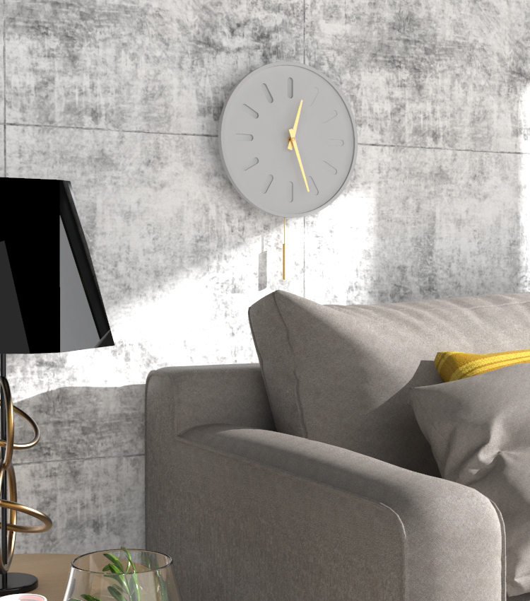 Light cement clock，