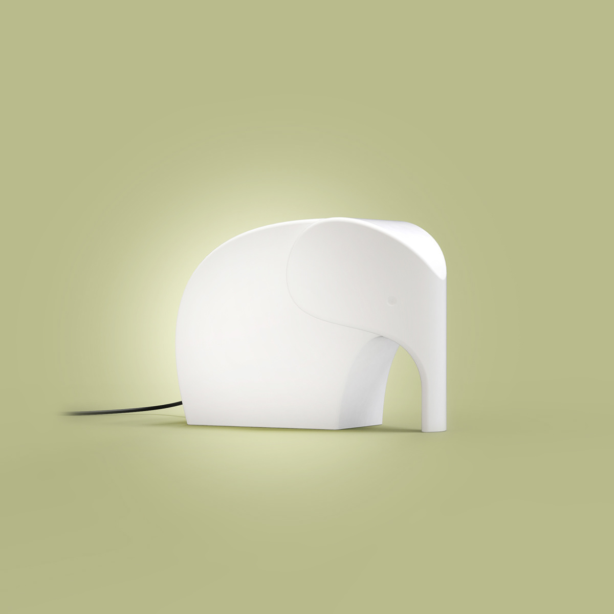 Desk lamp，elephant，3D printing，white，