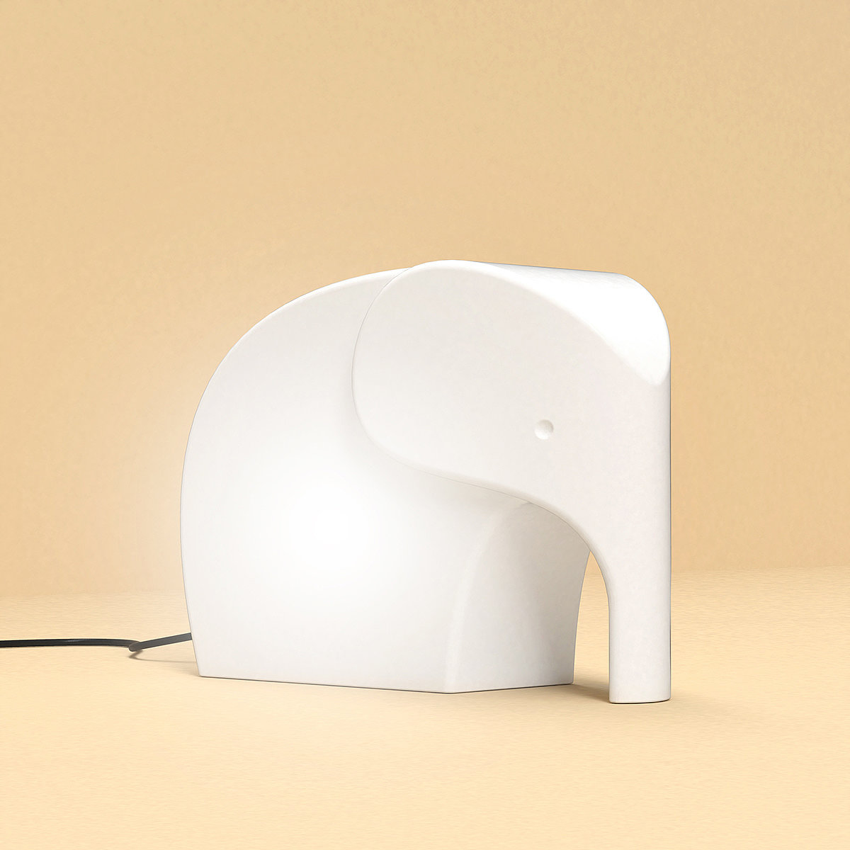 Desk lamp，elephant，3D printing，white，