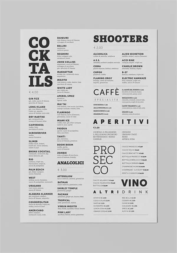restaurant，menu，Design，originality，