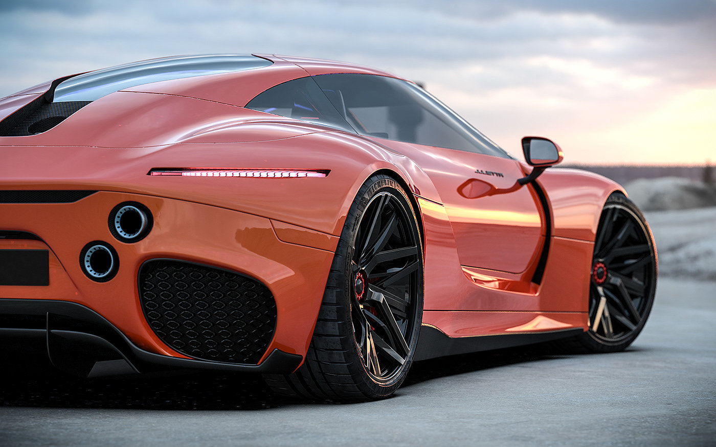 automobile，cgi，concept，Ferrari，Super run，