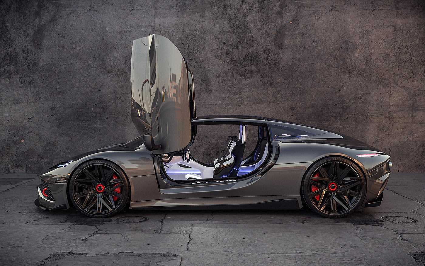 automobile，cgi，concept，Ferrari，Super run，