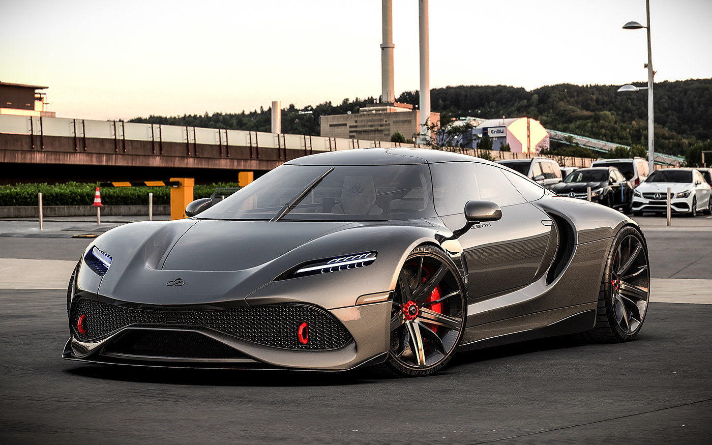 automobile，cgi，concept，Ferrari，Super run，