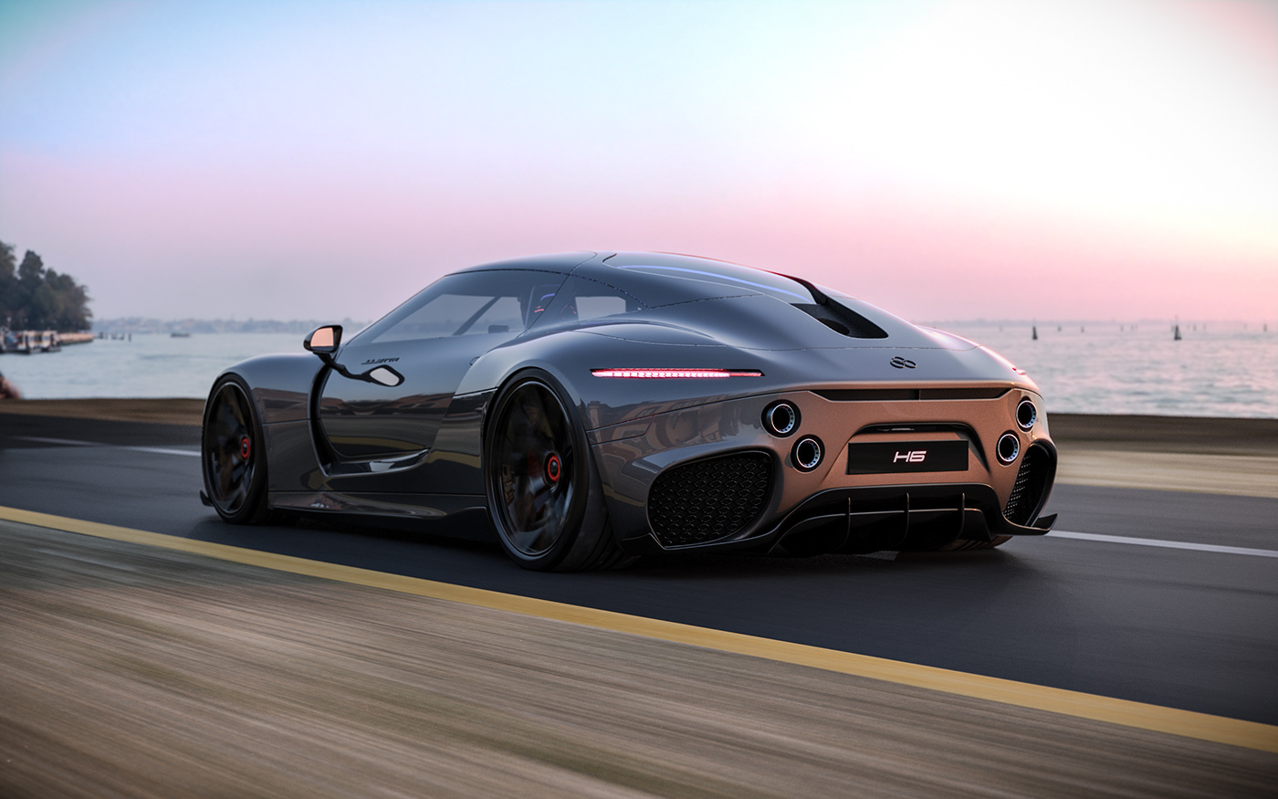 automobile，cgi，concept，Ferrari，Super run，