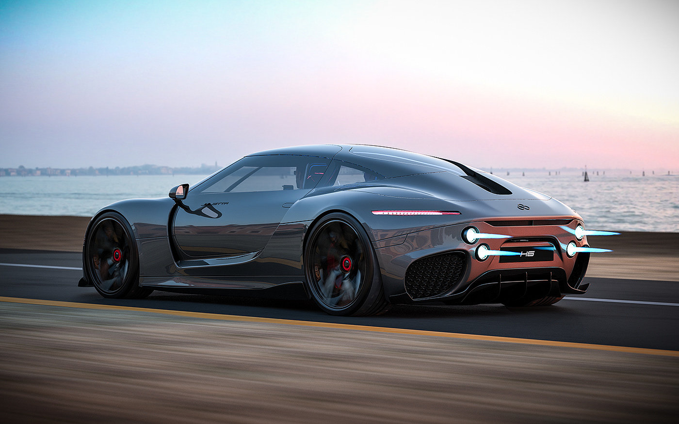 automobile，cgi，concept，Ferrari，Super run，