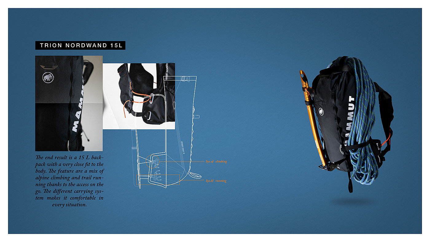 背包，滑雪，攀登，MAMMUT Trion，ISPO设计奖，