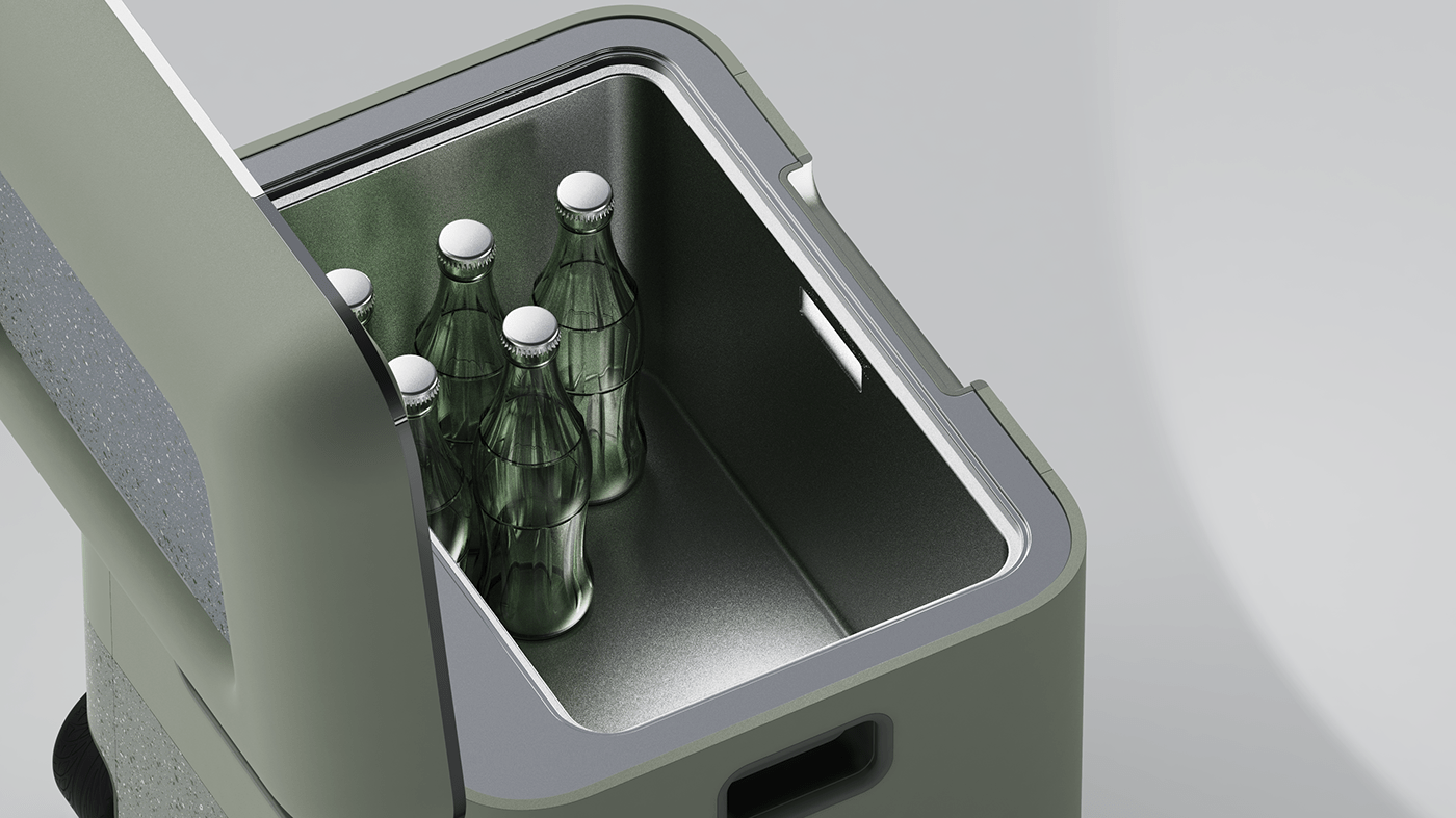 Refrigerator，outdoor，camping，green，