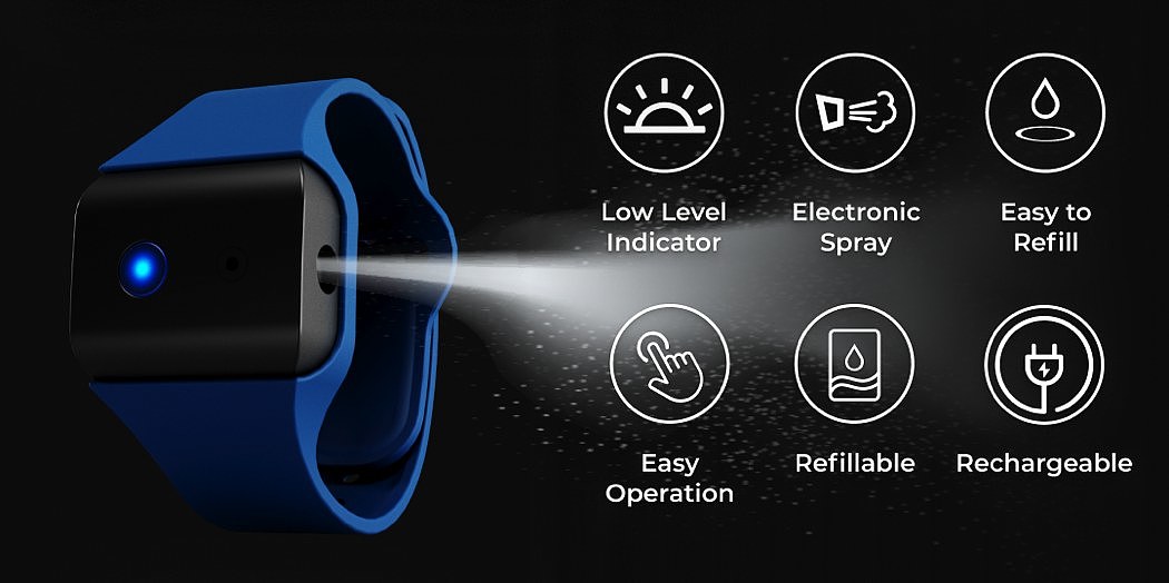 Wristbands，disinfectant，spray，Wearable ，