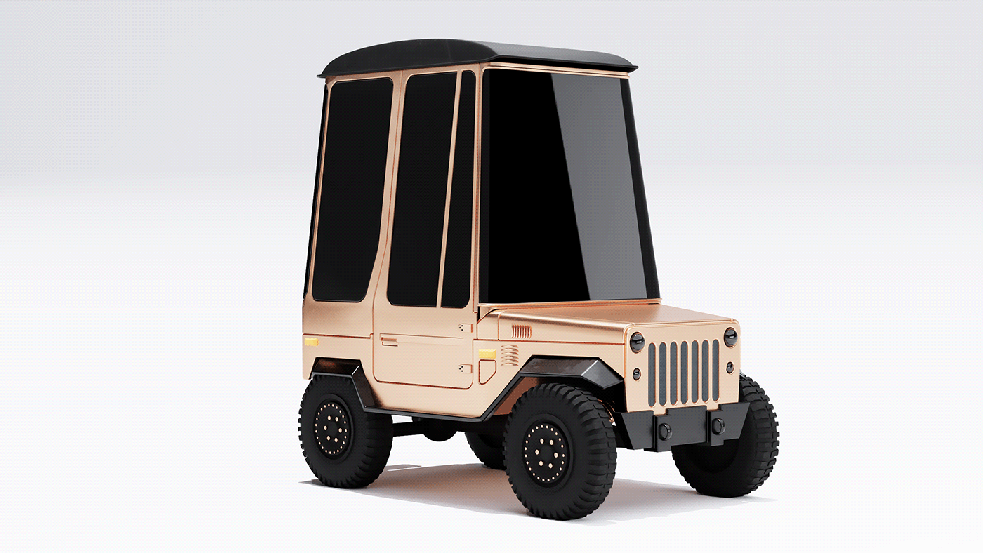 jeep，3D modeling，concept，lovely，