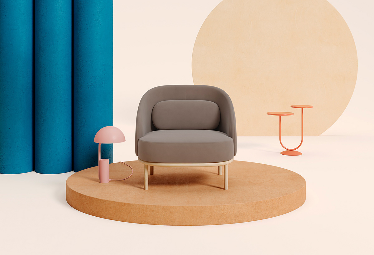 Set design，geometry，3D modeling，Render，furniture，