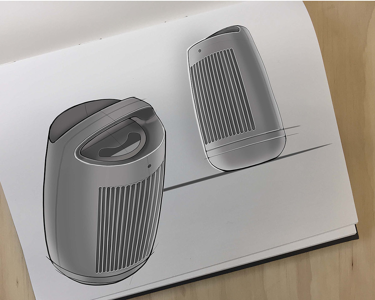 Home appliance design，focus，Intelligent catalytic space heater，Innovative design，