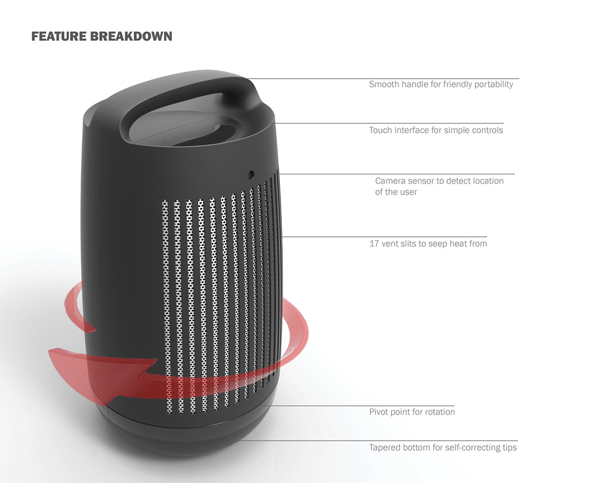 Home appliance design，focus，Intelligent catalytic space heater，Innovative design，