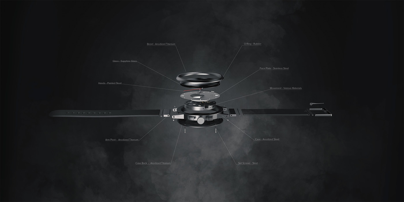 Watch design，time confetti，Black Watch，anomaly，