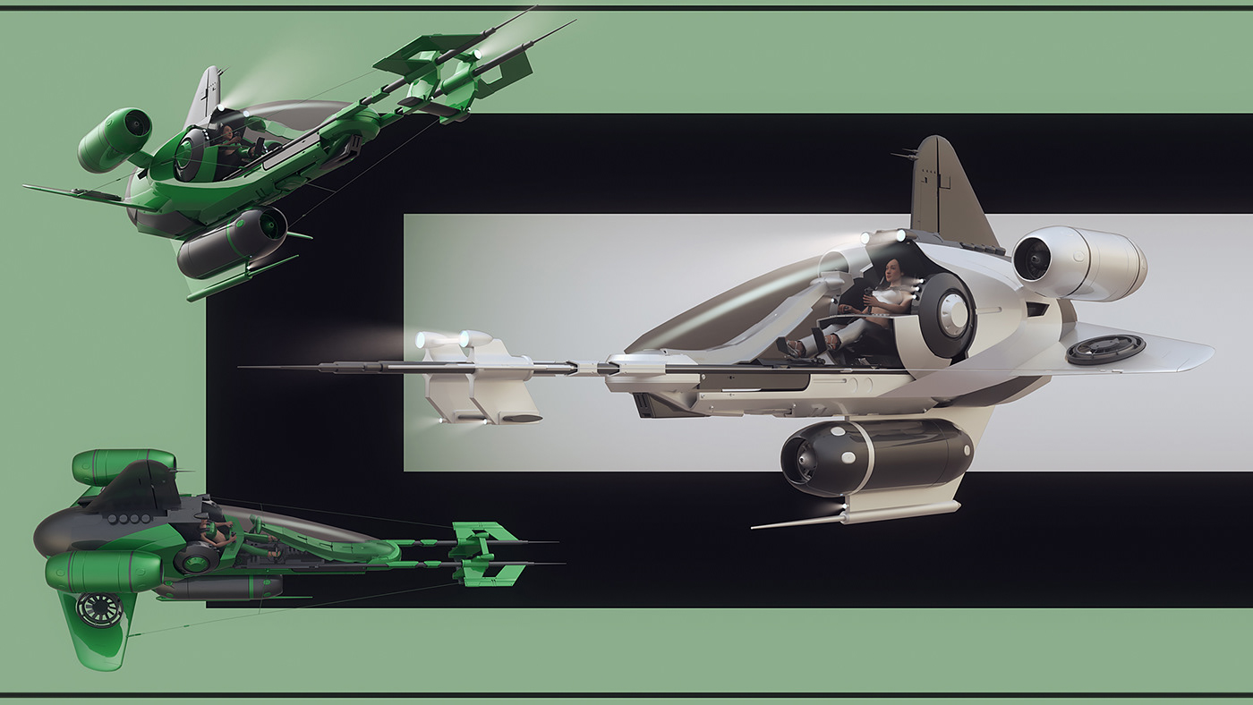 kitbashing，aircraft，concept，