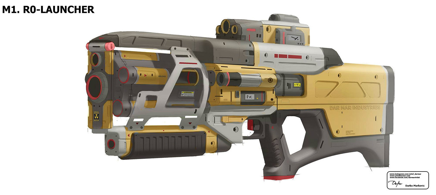 Game equipment，firearms，Firing gun，model design ，Render，