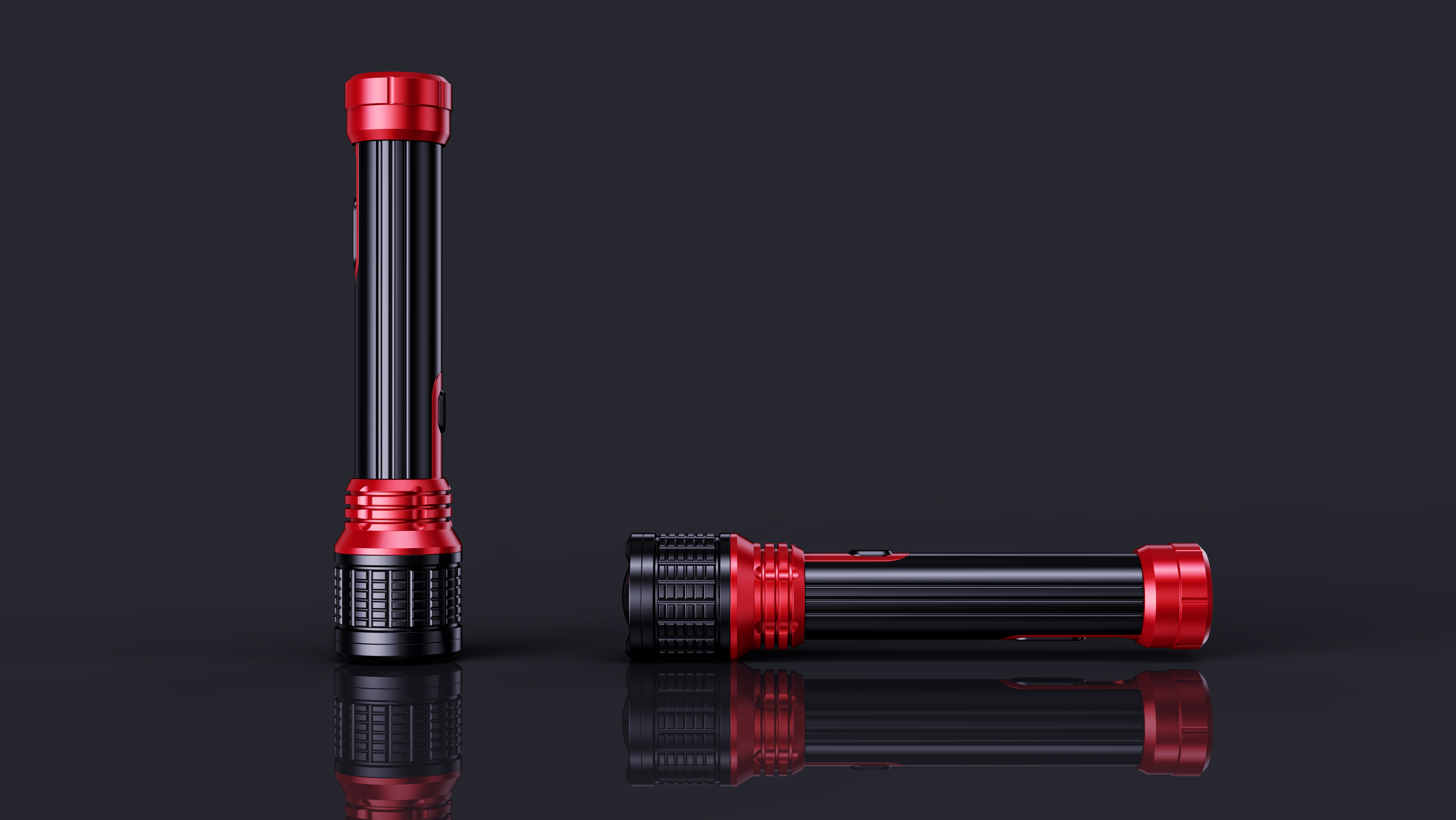 industrial design，Product appearance design，Flashlight design，Design of outdoor strong light flashlight，Structural design，