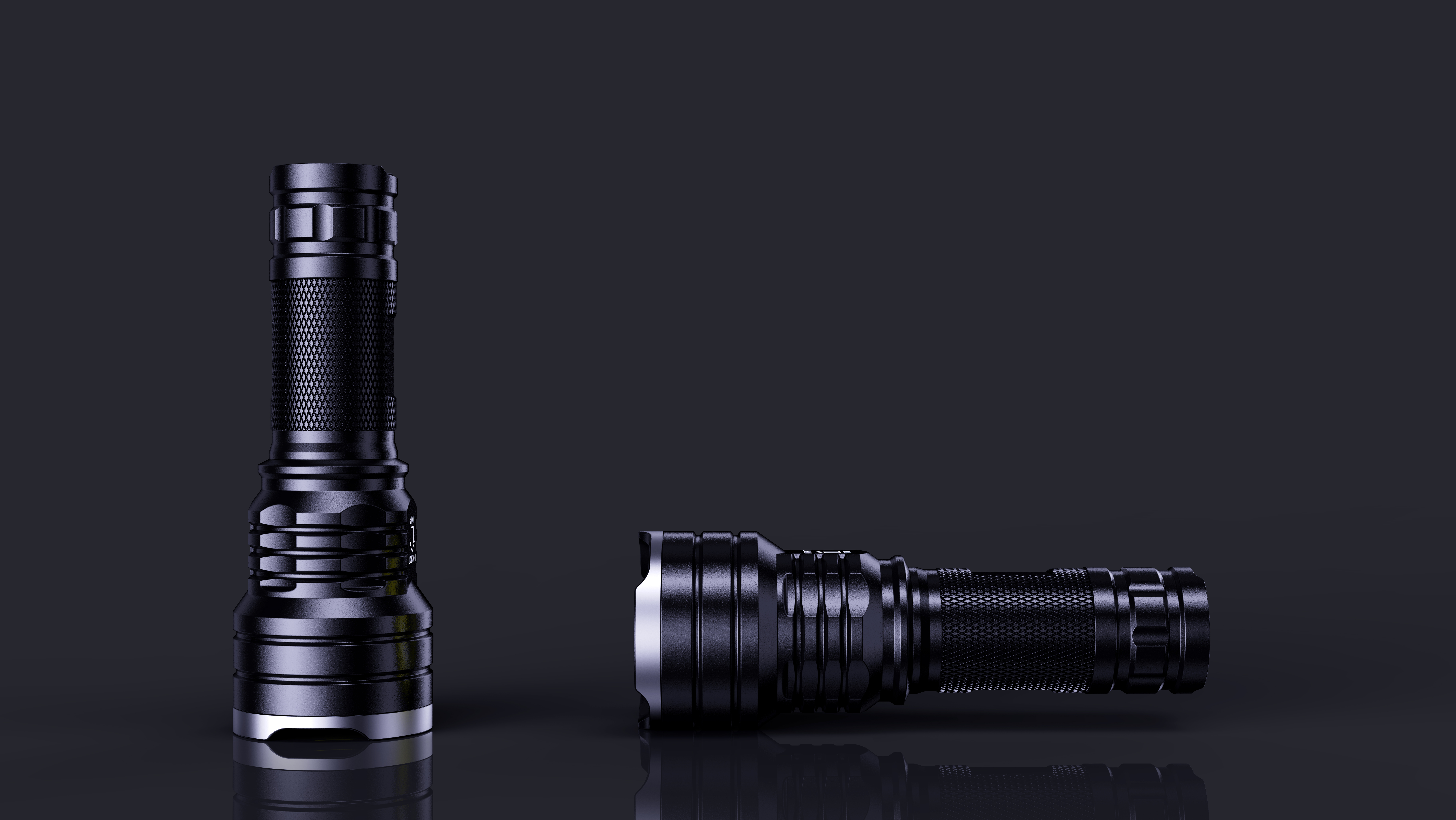 industrial design，Product appearance design，Flashlight design，Design of outdoor strong light flashlight，Structural design，