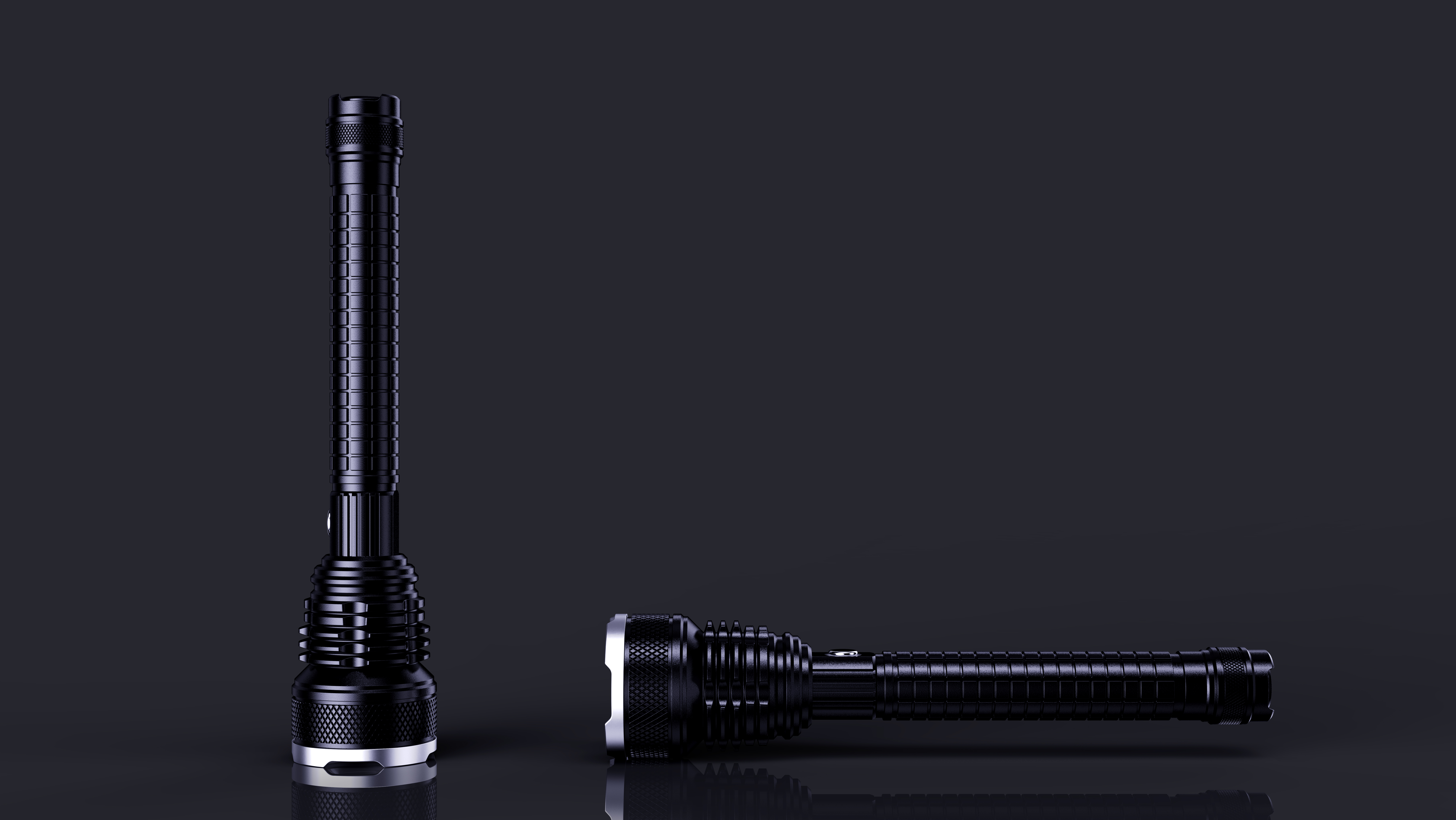 industrial design，Product appearance design，Flashlight design，Design of outdoor strong light flashlight，Structural design，