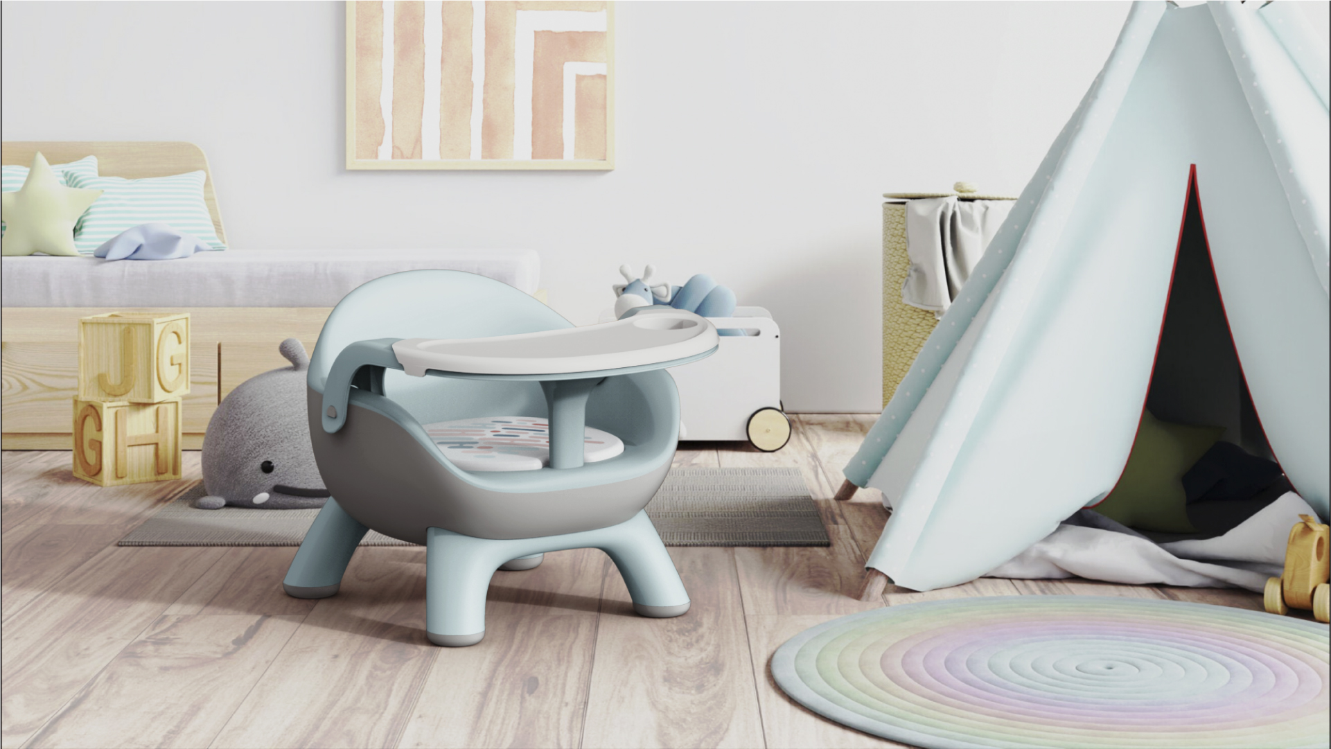 industrial design，Mingrui design，Child mother and baby，High chair ，