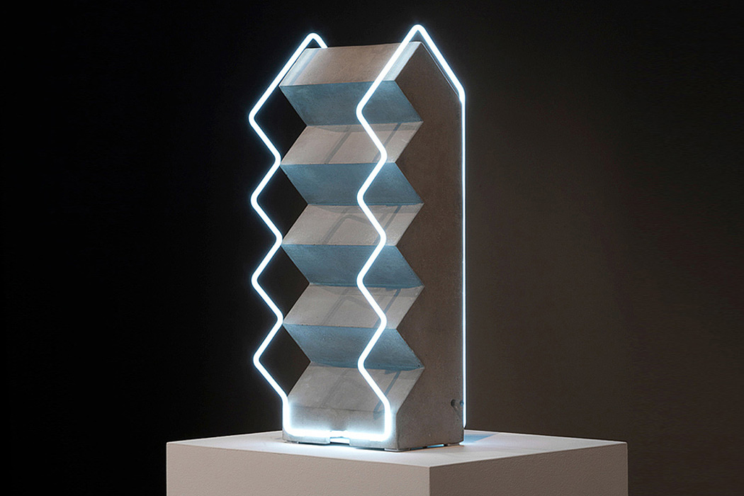 lamp，The neon lights，concrete，Sculpture，