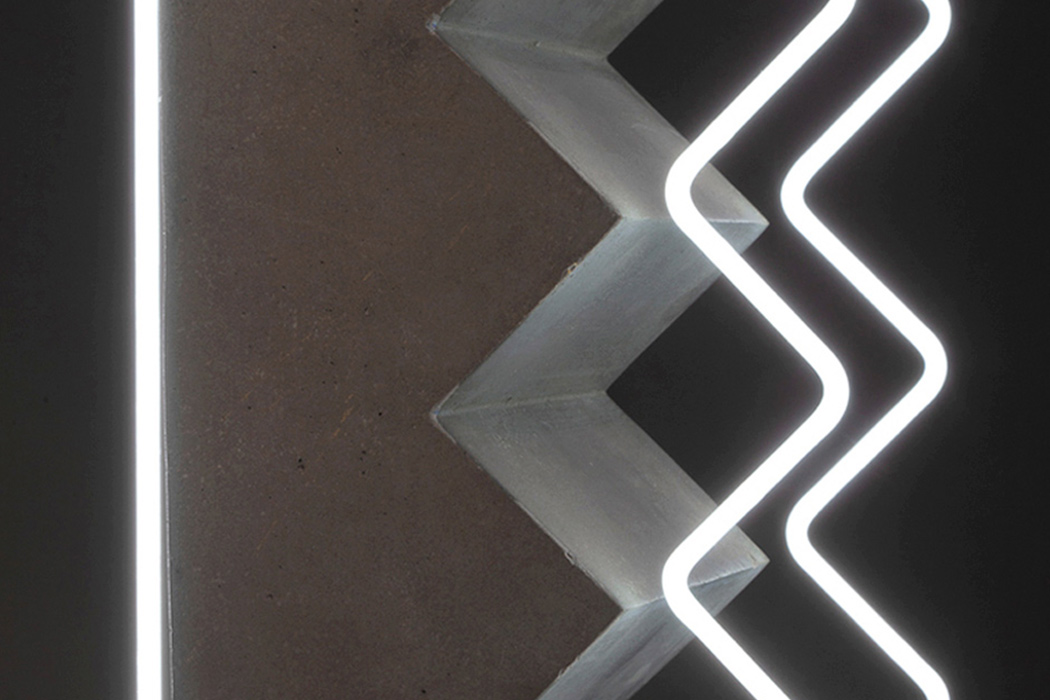 lamp，The neon lights，concrete，Sculpture，