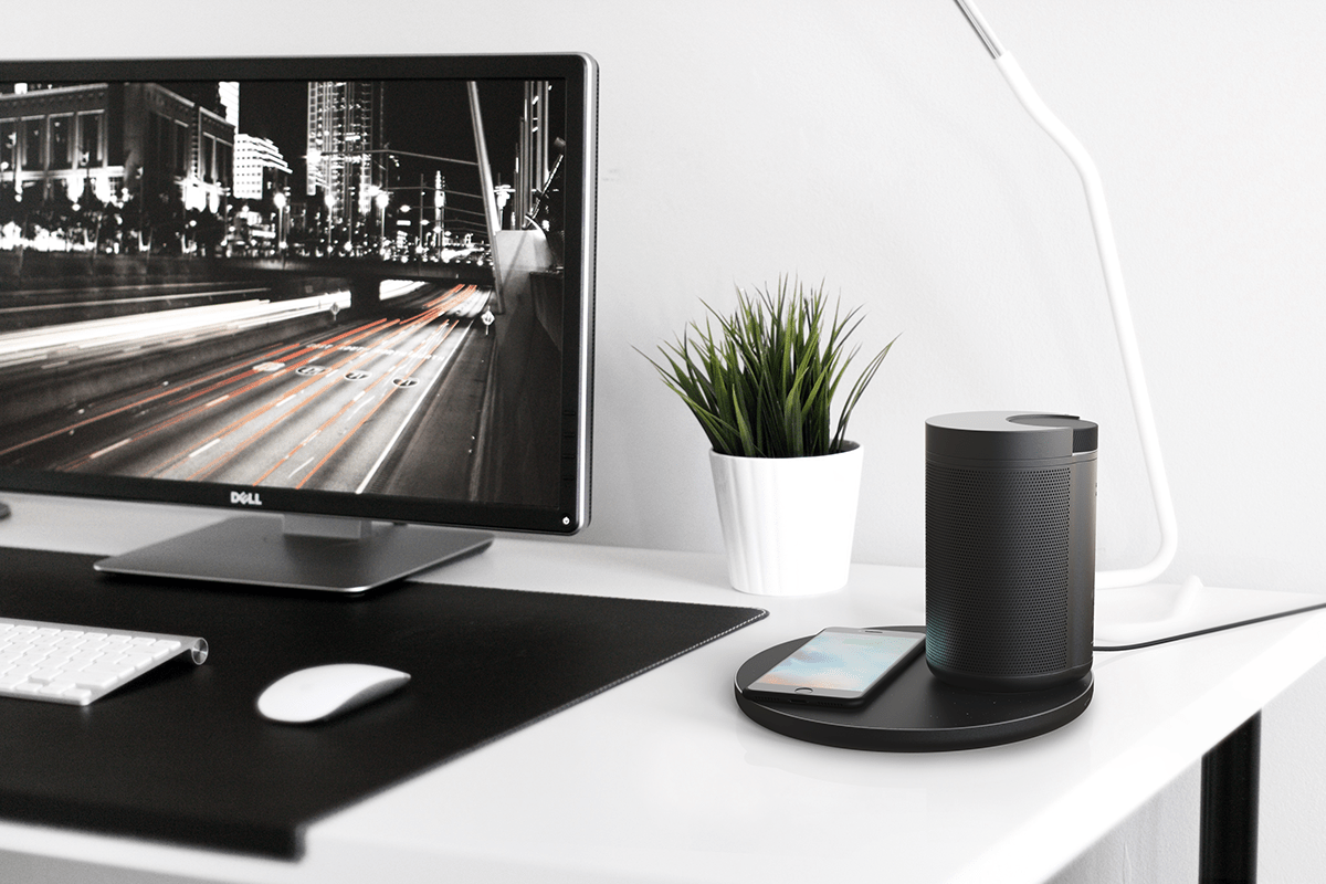 speaker，Bluetooth，Wireless charging base，black，