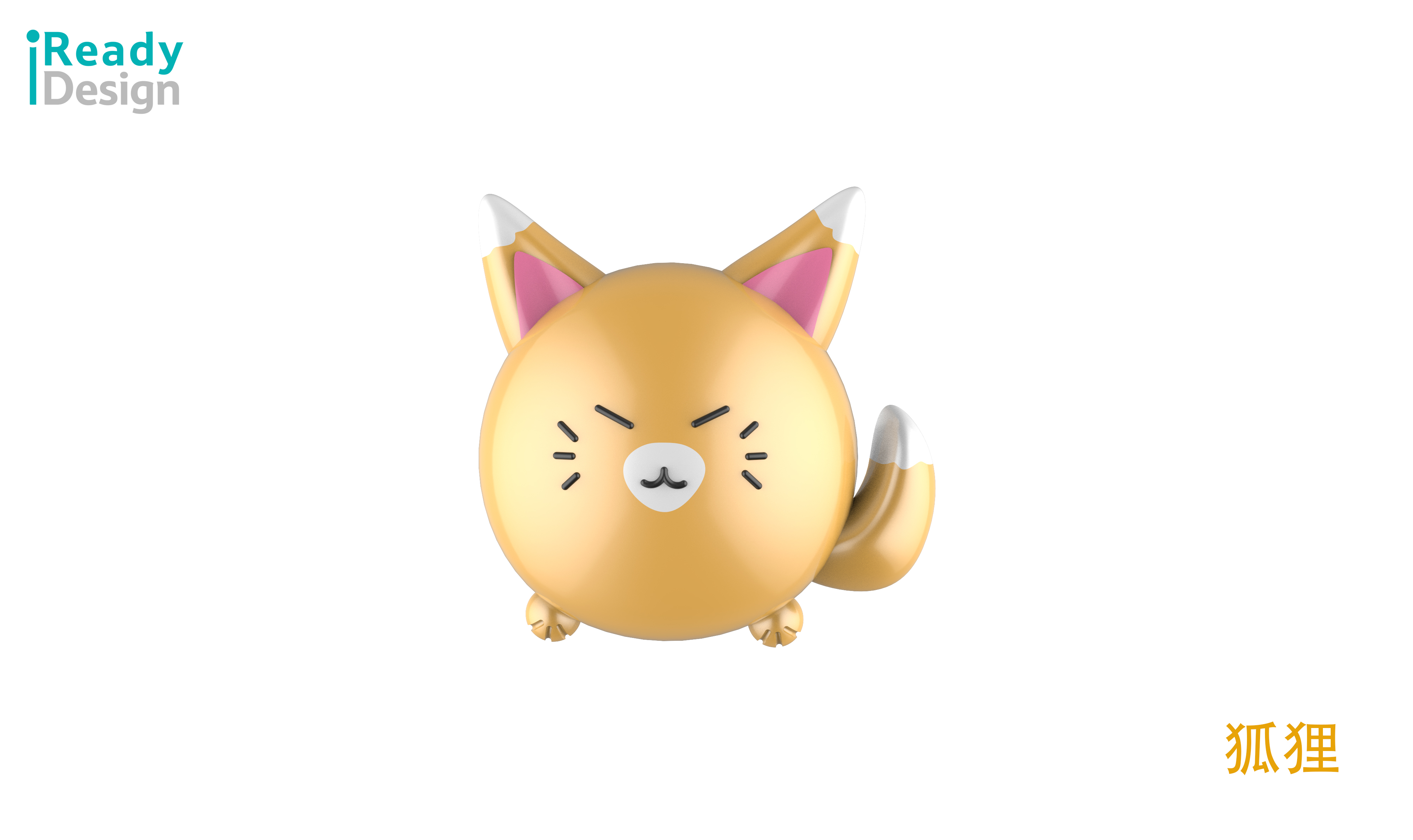 fox，3D paste，lovely，Cartoon，Promotional products，gift，