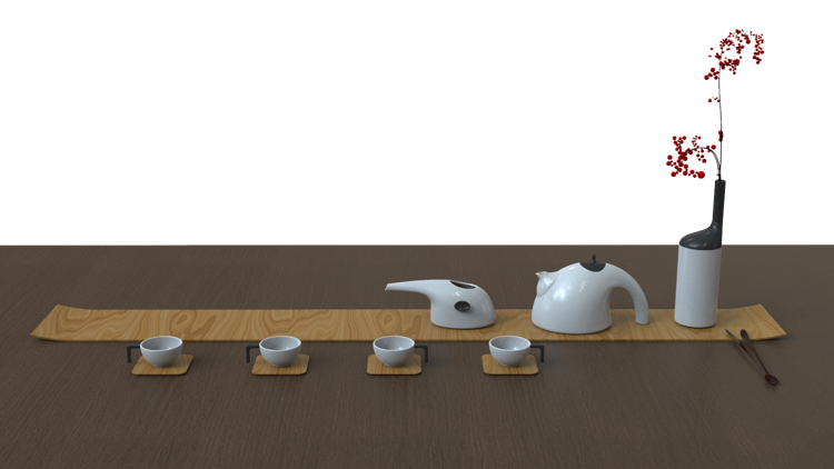 Tea set design，