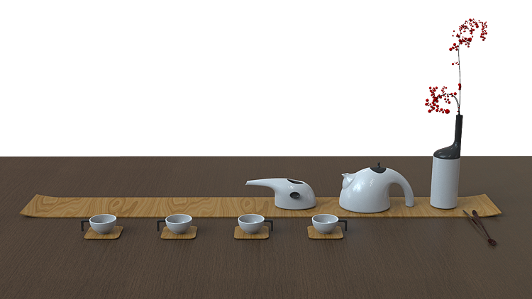 Tea set design，