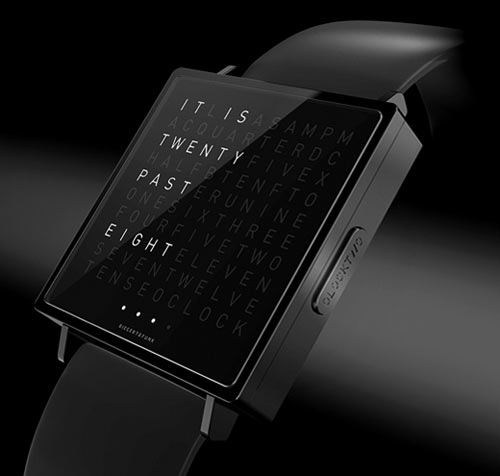 originality，qlocktwo，Wrist watch，110 letters display time，