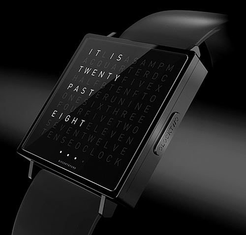 创意，qlocktwo，手表，110个字母显示时间，