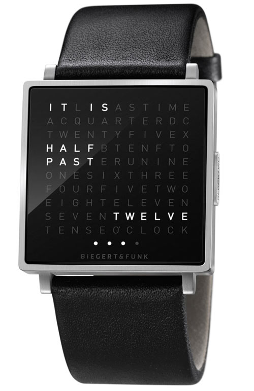 originality，qlocktwo，Wrist watch，110 letters display time，