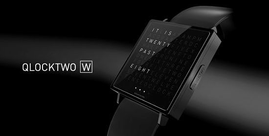 originality，qlocktwo，Wrist watch，110 letters display time，