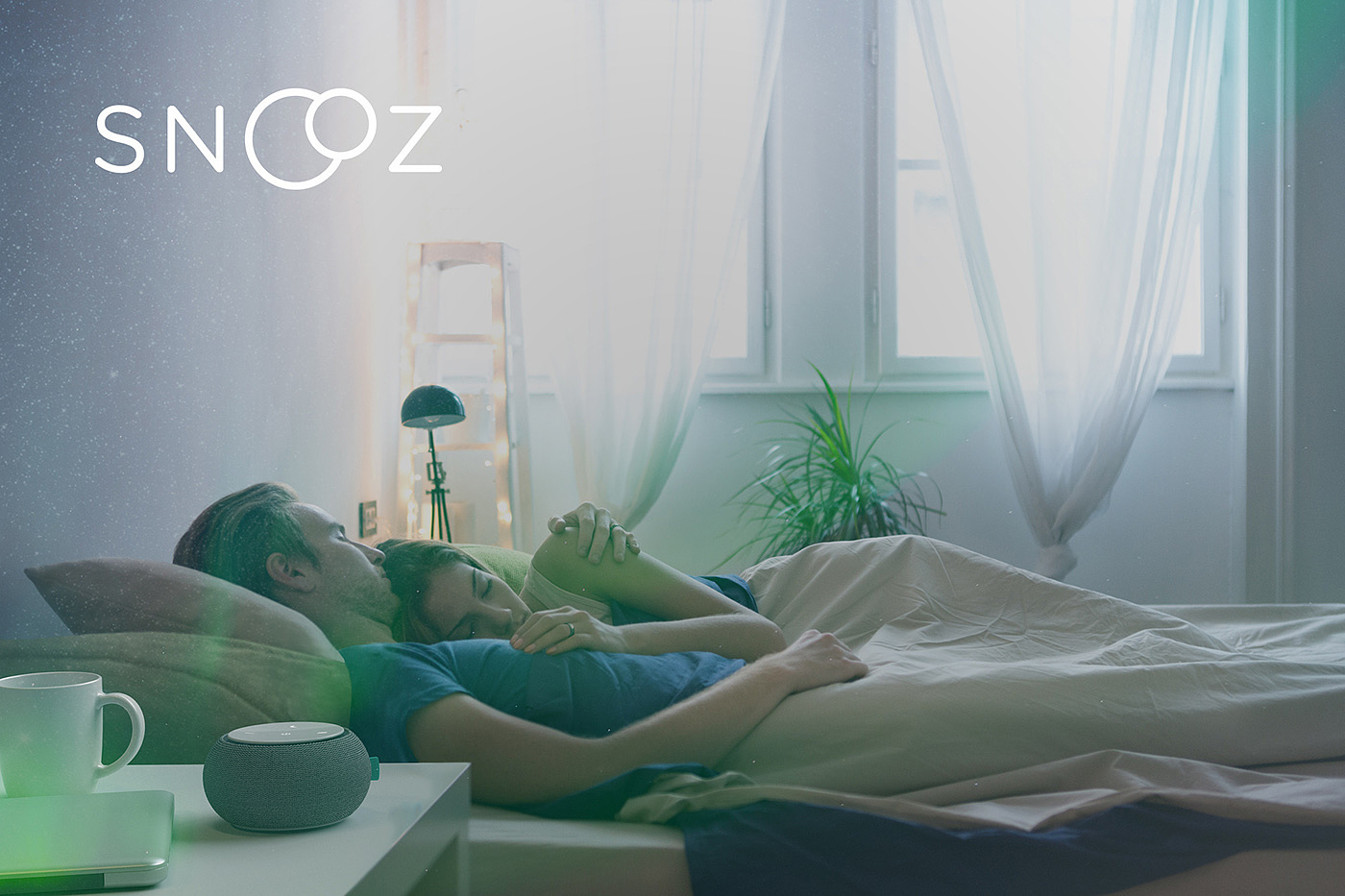 snooz，声学噪音机，帮助睡眠，针织物，无线智能蓝牙，