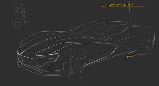 photoshop，Hand drawn，automobile，design sketch，