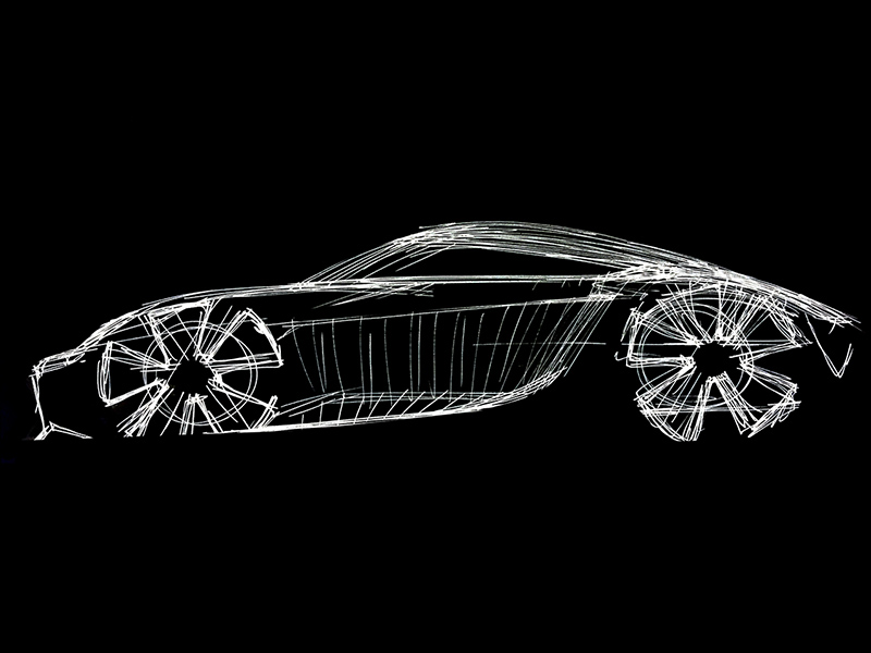 Hand drawn，automobile，industrial design，Line，