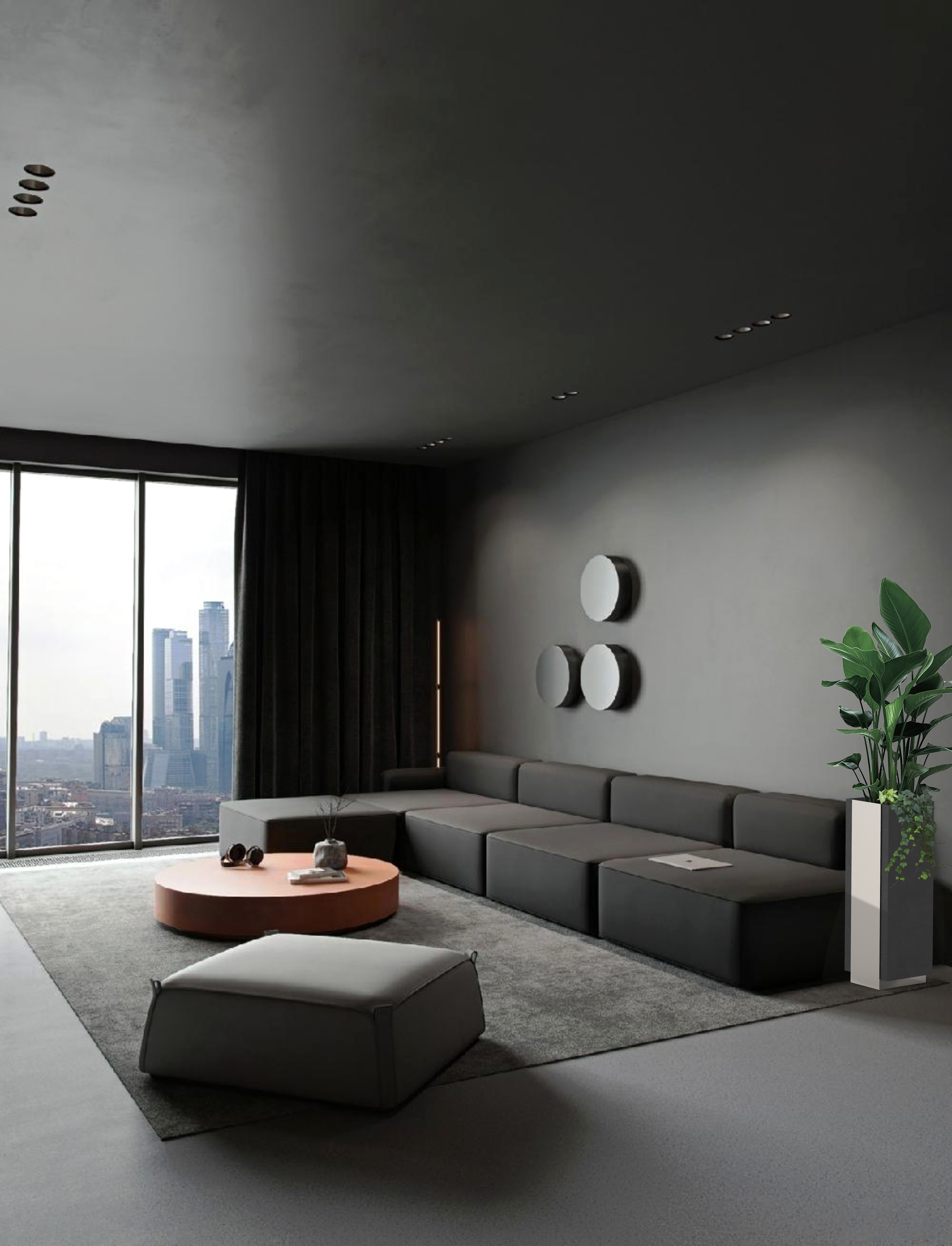 Indoor green plants and potted plants，industrial design，Modern industrial style，Modern simplicity，Bird of Paradise indoor green plant，Basin design，Indoor green plant furnishings，product design，