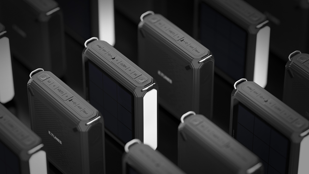 outdoors，music，charge，loudspeaker box，Speaker design，industrial design，Five stone design，