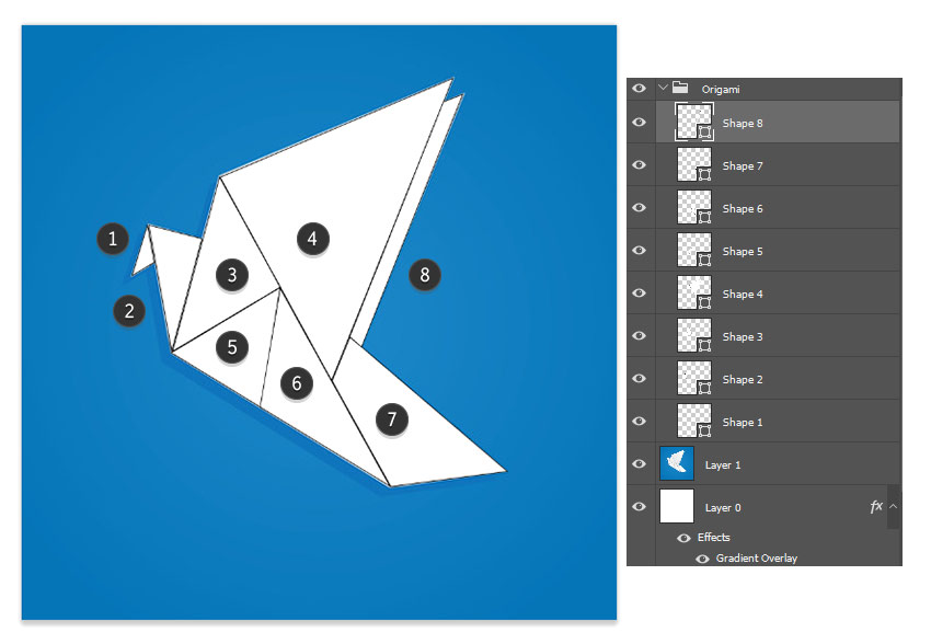 Operation process，ps，course，Paper money thousand paper cranes，Original dry goods，