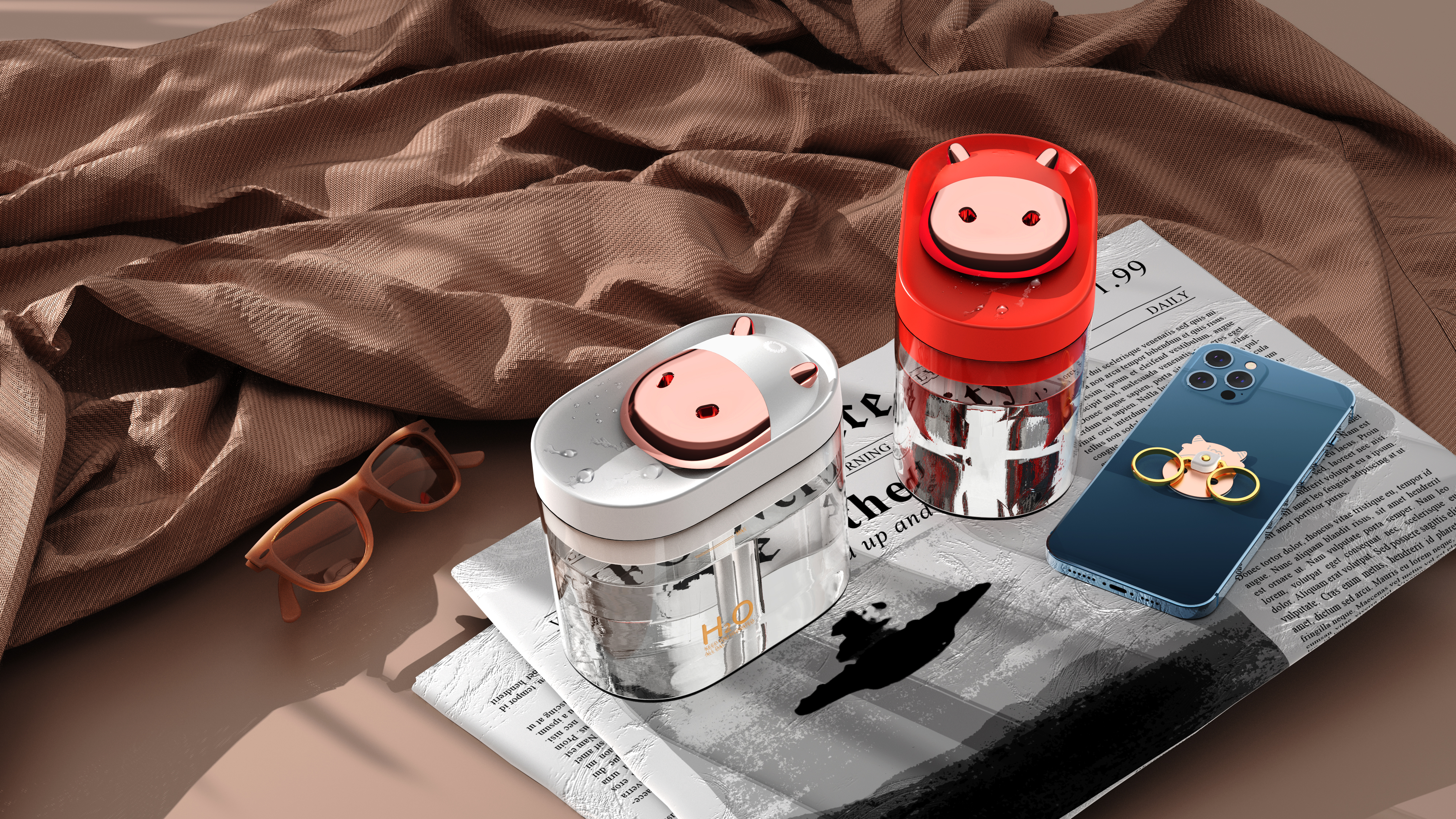 year of the ox，Mobile phone bracket，Ring buckle，mobile phone，