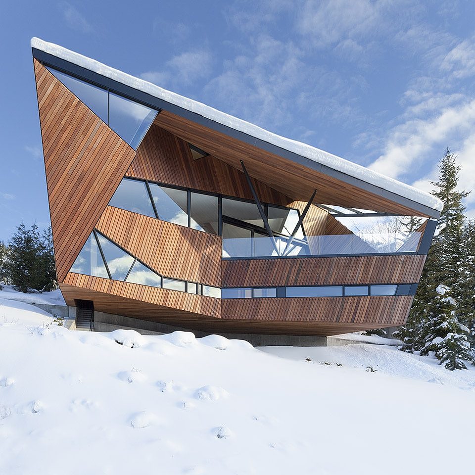 加拿大，雪景住宅，建筑设计，混泥土，木材，玻璃，