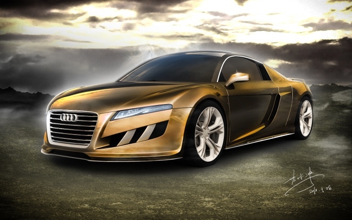 audi，Automobile design，Rendering，