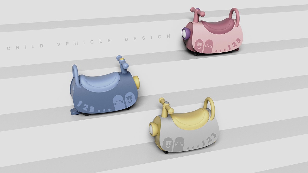 One tree industrial design，onetree，design，Children's toy car，Di AI，Piggy cart，