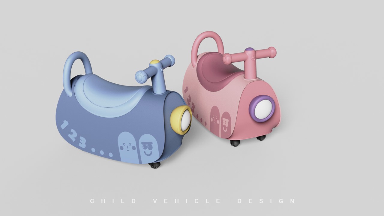 One tree industrial design，onetree，design，Children's toy car，Di AI，Piggy cart，
