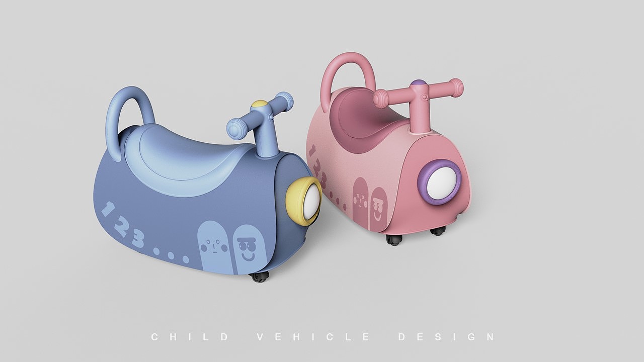 One tree industrial design，onetree，design，Children's toy car，Di AI，Piggy cart，
