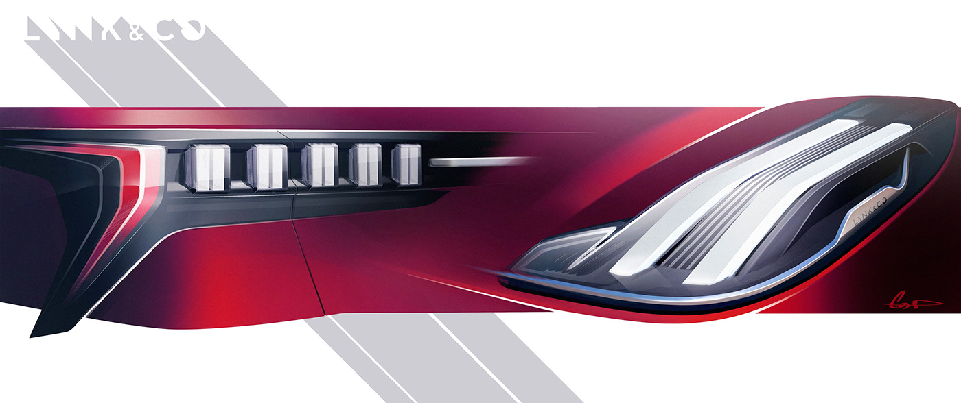 sketch，automobile，lighting，