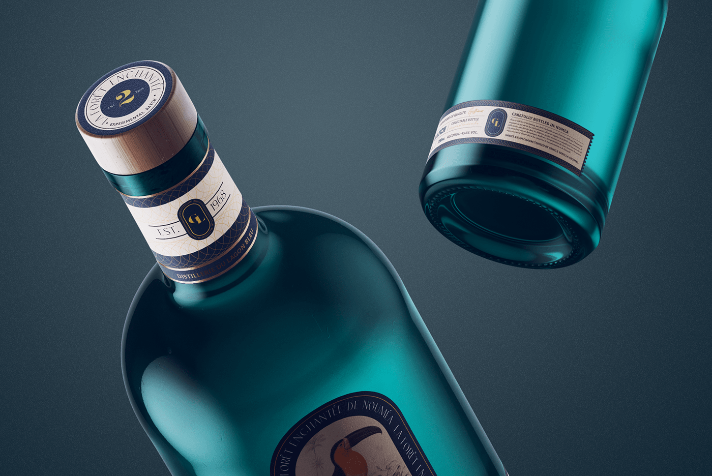 Alcohol，bottle，Label design，RUM，