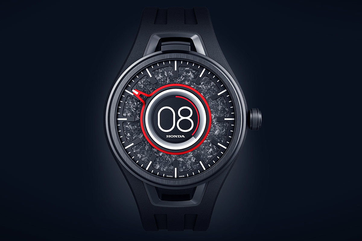 Wrist watch，honda，3d，black，